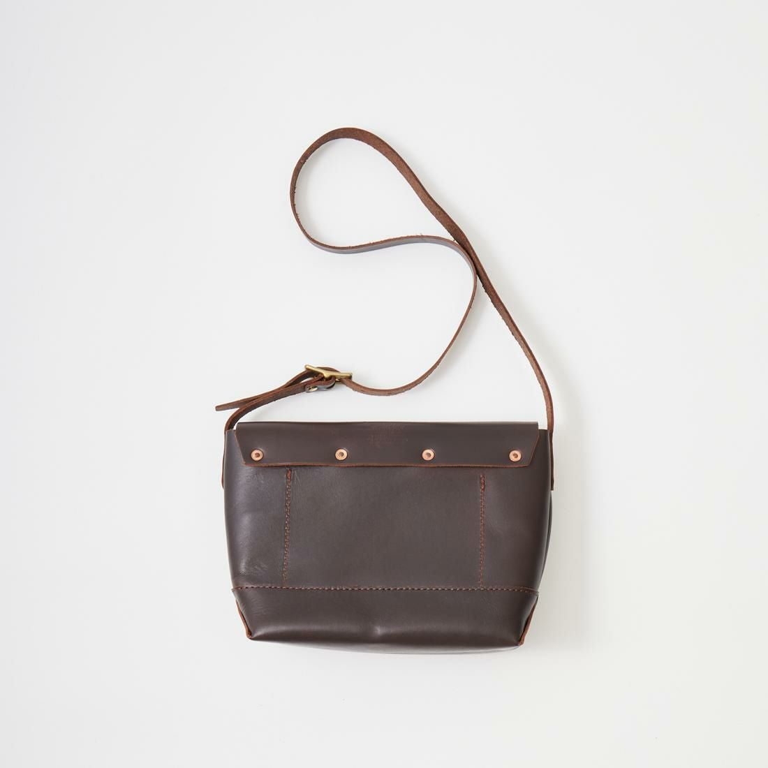HERITAGE LEATHER (ヘリテイジレザー) LEATHER MINI SHOULDER - BROWN