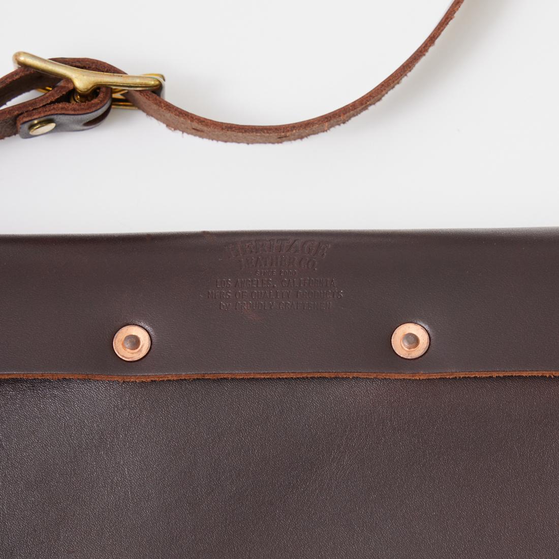 HERITAGE LEATHER (ヘリテイジレザー) LEATHER MINI SHOULDER - BROWN