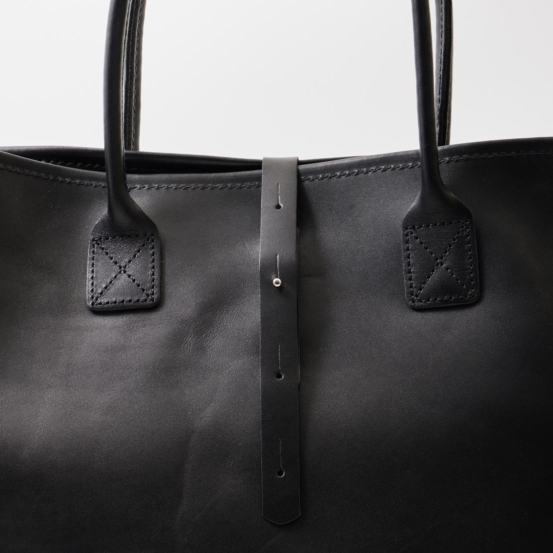 超レア グラッドハンド × ヘリテージレザー コラボ トートバッグ ブラック HERITAGE LEATHER (ヘリテイジレザー) ALL LATIGO LEATHER TOTE W