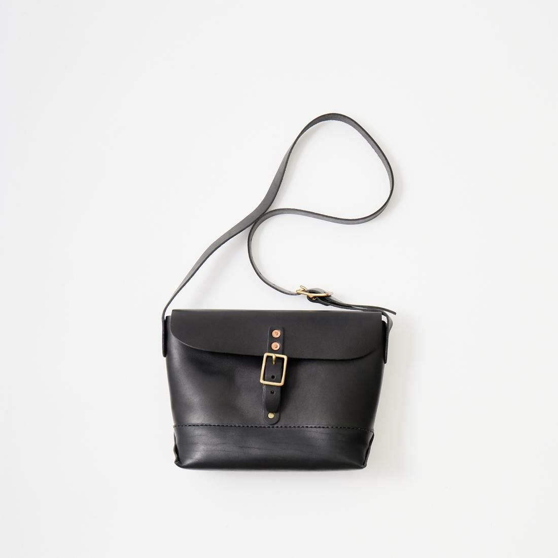 HERITAGE LEATHER (ヘリテイジレザー) LEATHER MINI SHOULDER - BLACK
