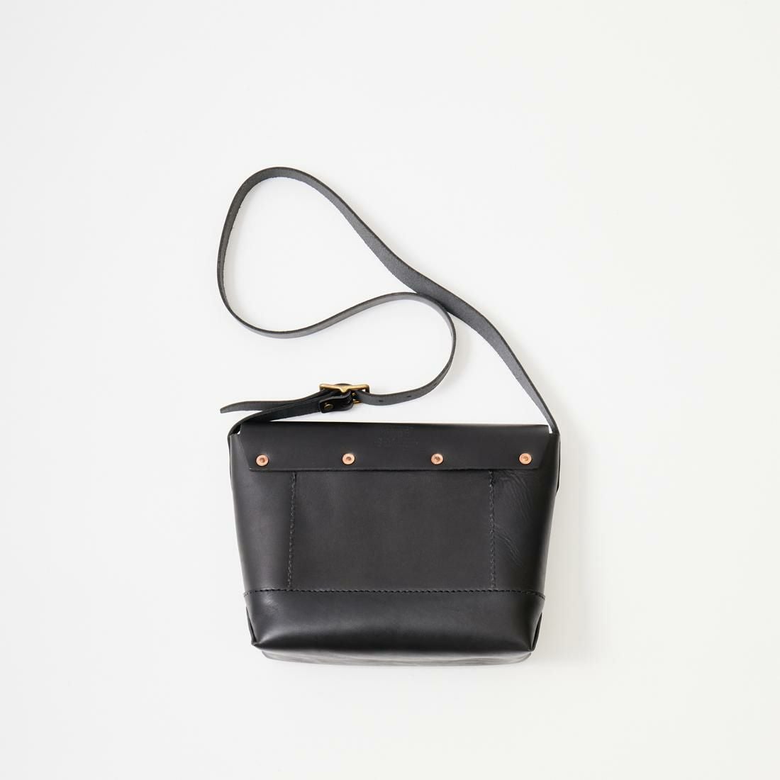 HERITAGE LEATHER (ヘリテイジレザー) LEATHER MINI SHOULDER - BLACK