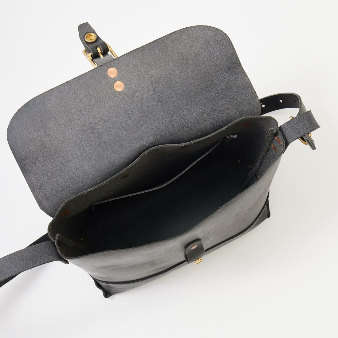 HERITAGE LEATHER (ヘリテイジレザー) LEATHER MINI SHOULDER - BLACK