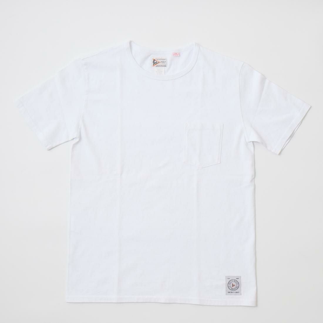 フェルコのアメリカ製ポケットＴシャツ、カラーはホワイト