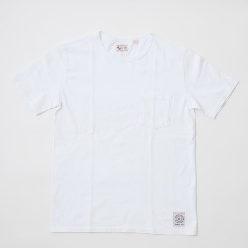 フェルコのアメリカ製ポケットＴシャツ、カラーはホワイト