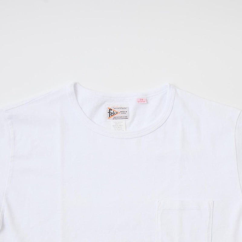 フェルコのアメリカ製ポケットＴシャツ、カラーはホワイト