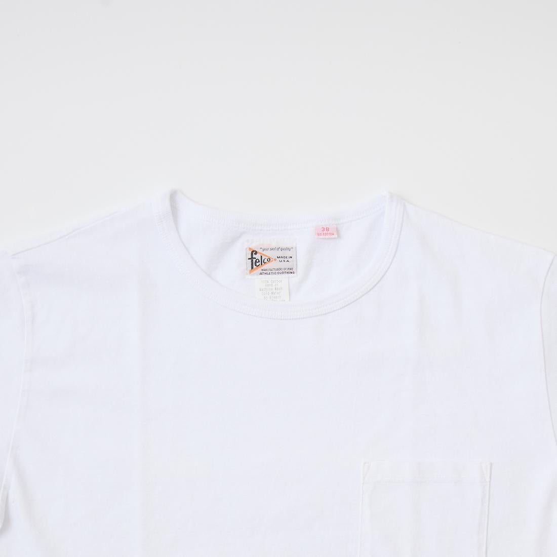 フェルコのアメリカ製ポケットＴシャツ、カラーはホワイト
