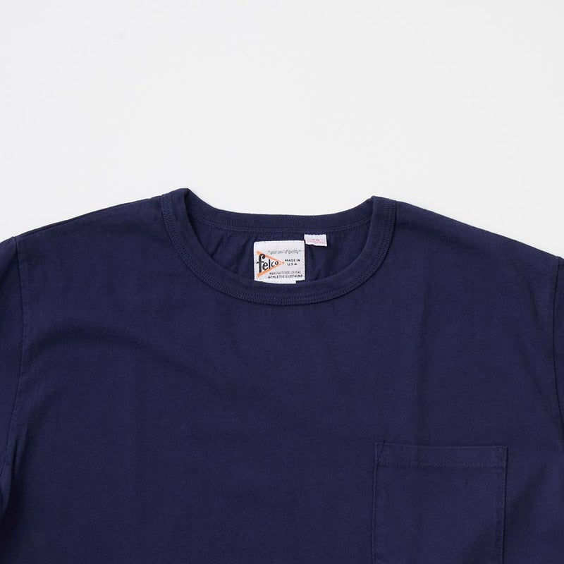 フェルコのアメリカ製ポケットＴシャツ、カラーはネイビー