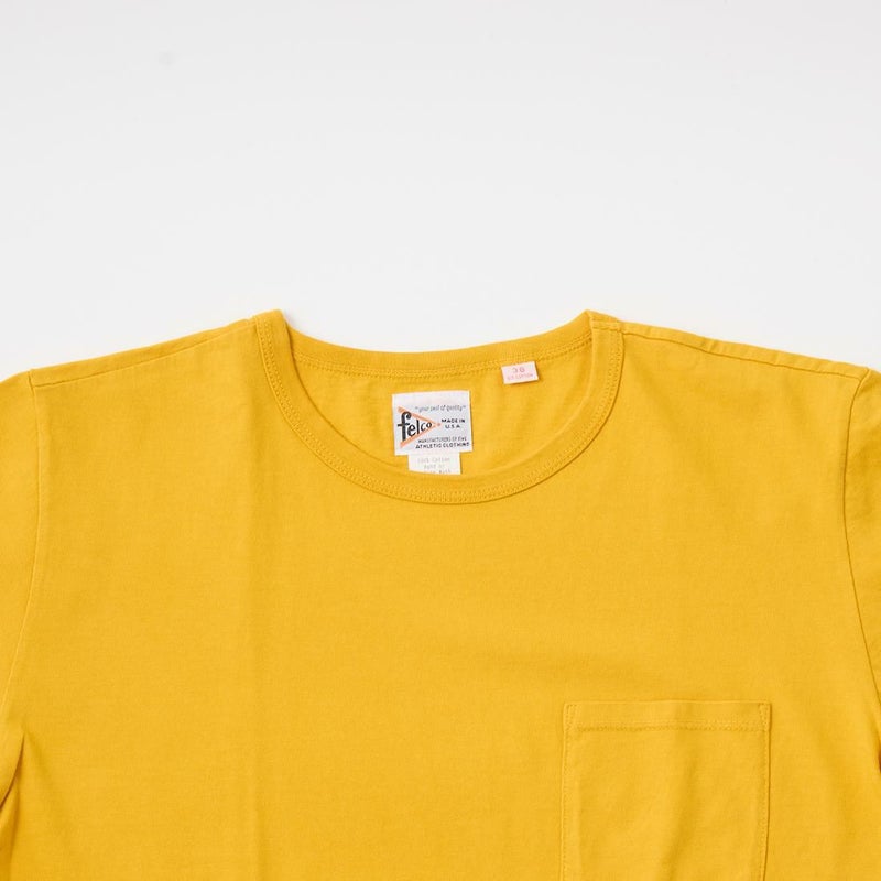 フェルコのアメリカ製ポケットＴシャツ、カラーはマスタード