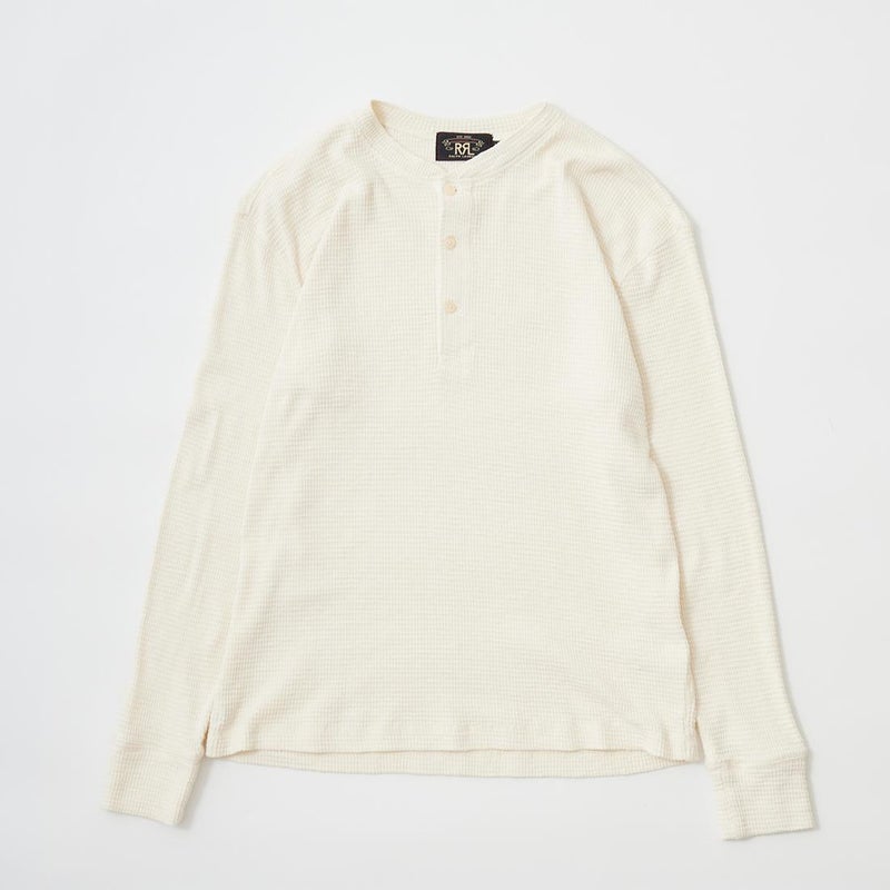 RRL(ﾀﾞﾌﾞﾙｱｰﾙｴﾙ)のワッフル素材を使用したヘンリーネックのカットソー