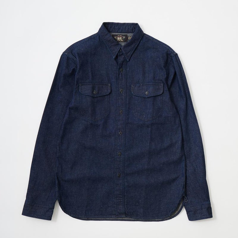 RRL(ﾀﾞﾌﾞﾙｱｰﾙｴﾙ)の秋冬モデル、日本製デニム素材を使用したワークシャツ