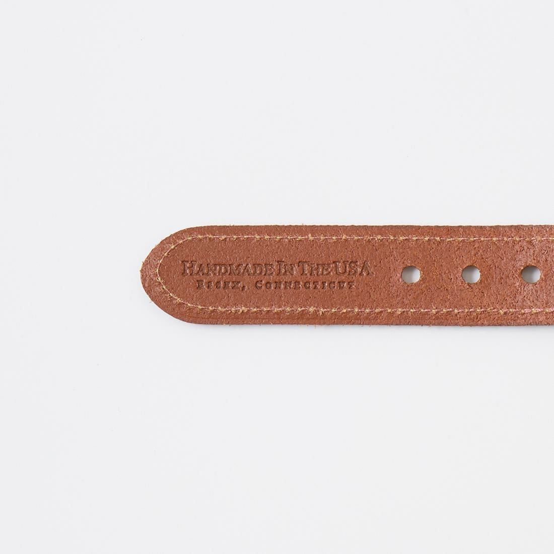 ベルト剣先裏にもHANDMADE IN THE USAの表記があります