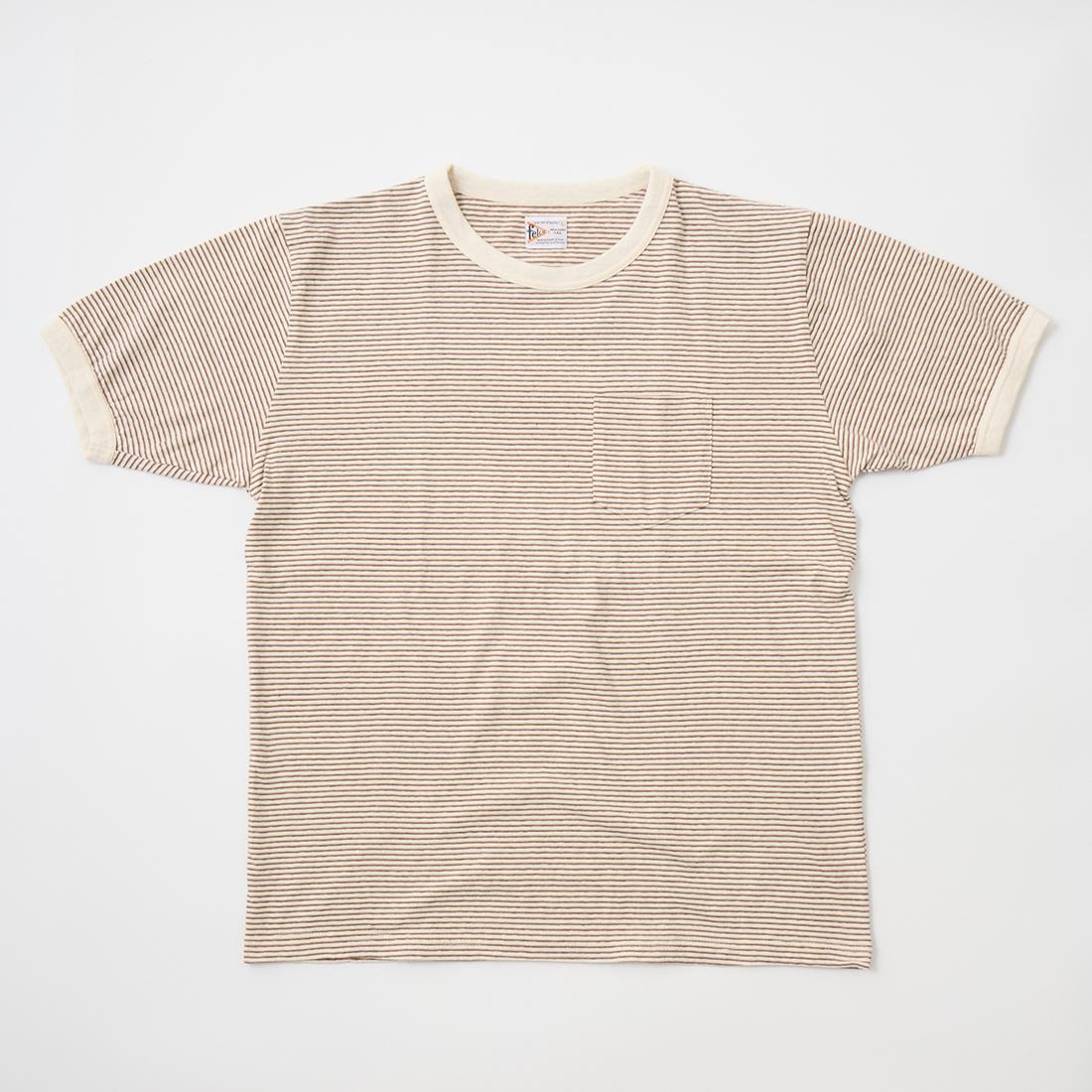 FELCO フェルコ,リンガーネック ナローストライプ ポケットTシャツ 日本製  アメカジ メンズファッション,通販 通信販売