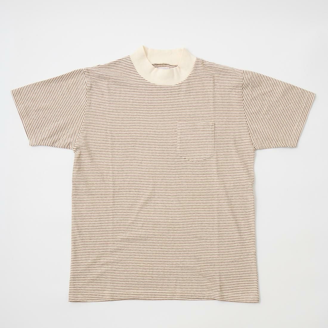 FELCO フェルコ,モックネック ナローストライプ ポケットTシャツ 日本製  アメカジ メンズファッション,通販 通信販売