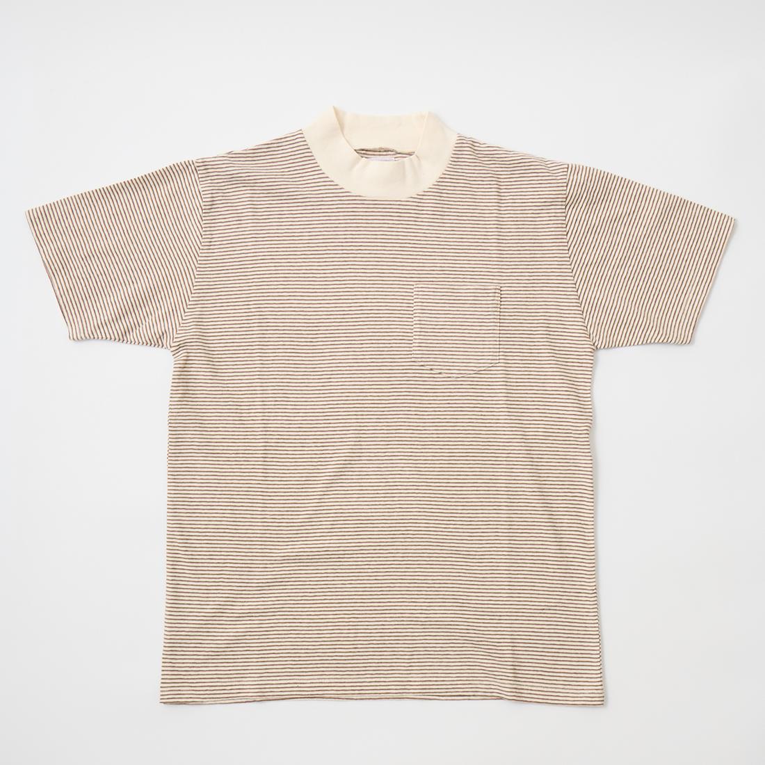 FELCO フェルコ,モックネック ナローストライプ ポケットTシャツ 日本製  アメカジ メンズファッション,通販 通信販売