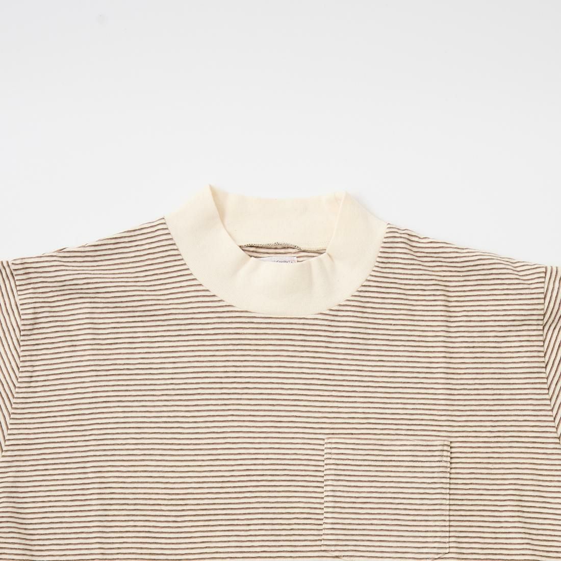 FELCO フェルコ,モックネック ナローストライプ ポケットTシャツ 日本製  アメカジ メンズファッション,通販 通信販売