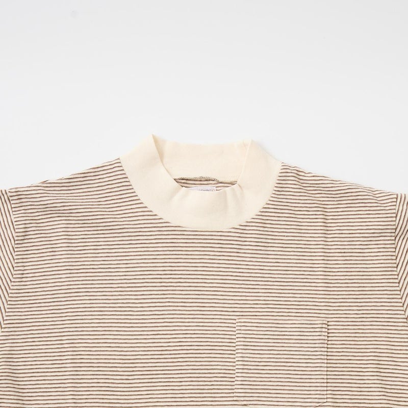 FELCO フェルコ,モックネック ナローストライプ ポケットTシャツ 日本製  アメカジ メンズファッション,通販 通信販売