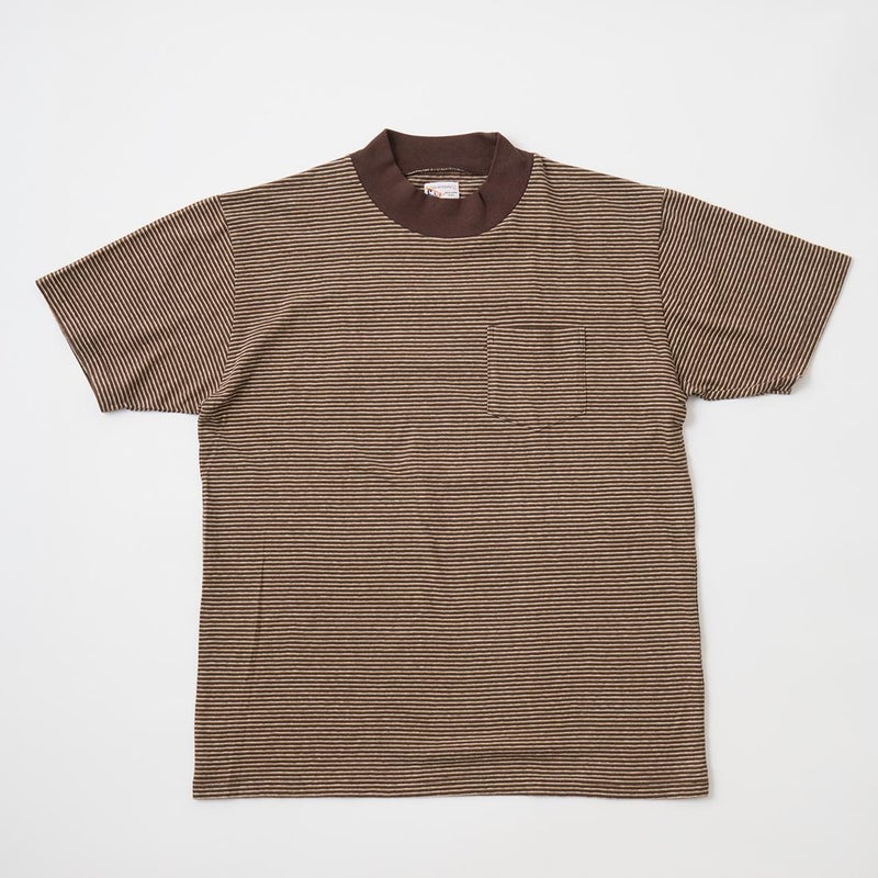 FELCO フェルコ,モックネック ナローストライプ ポケットTシャツ 日本製  アメカジ メンズファッション,通販 通信販売