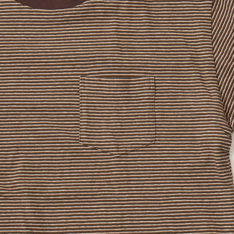 FELCO フェルコ,モックネック ナローストライプ ポケットTシャツ 日本製  アメカジ メンズファッション,通販 通信販売