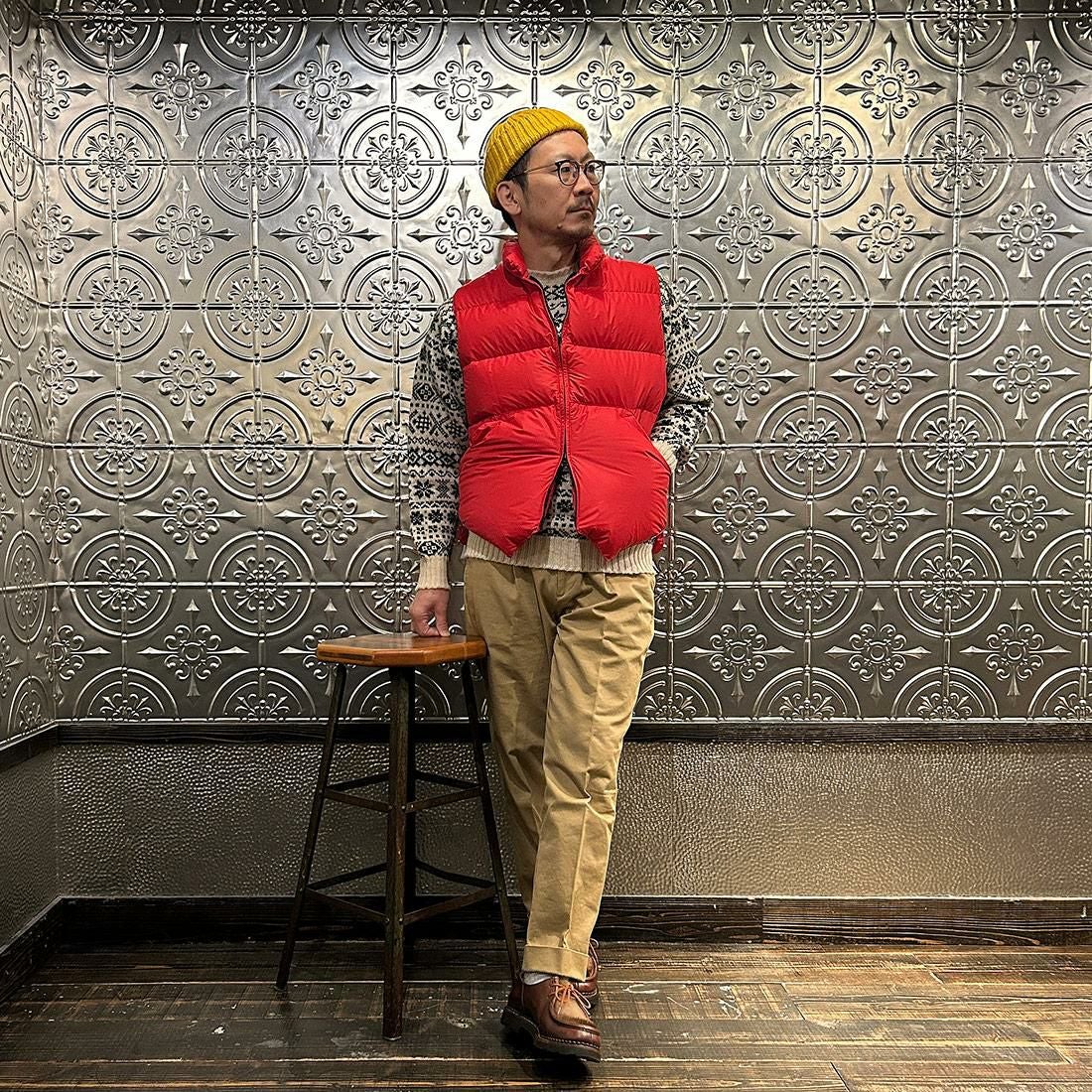   アスピレーションプログラム ダウンベスト XS レッド CANADA GOOSE アスピレーションプログラム ダウンベスト XS レッド