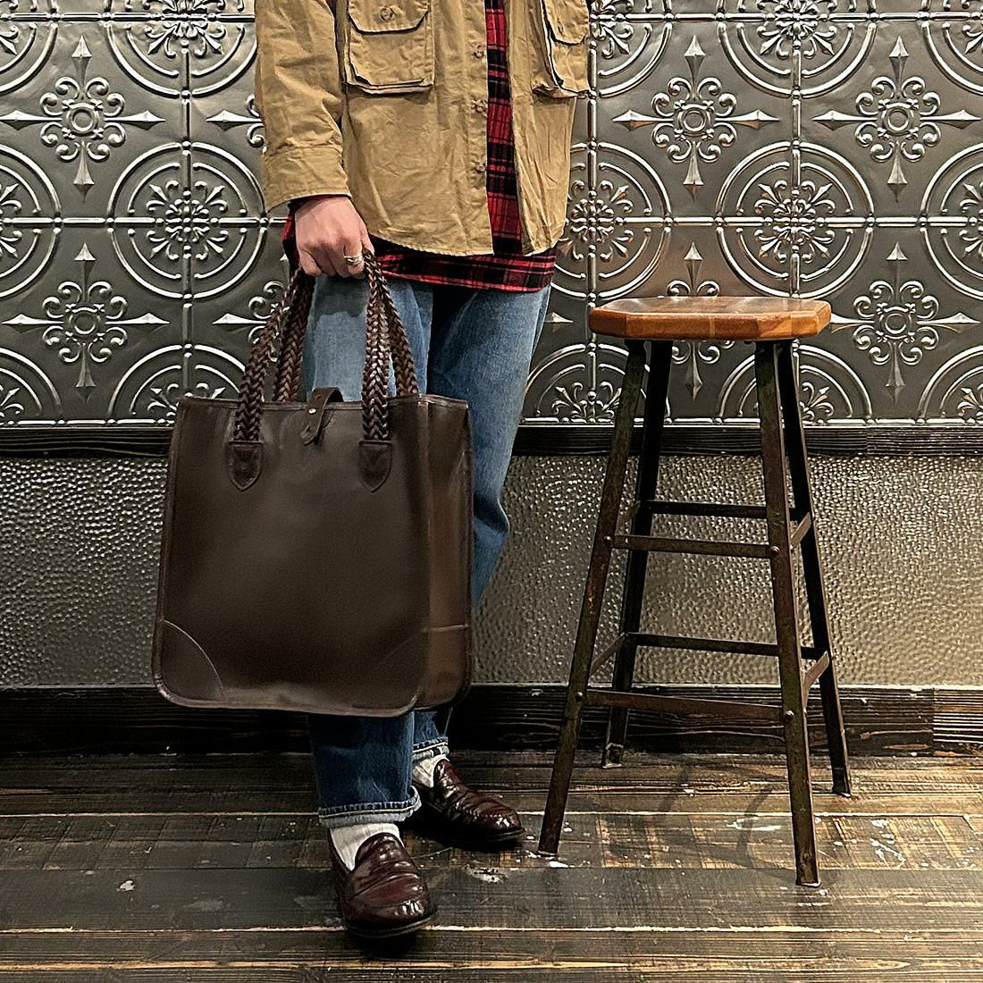 BEORMA べオーマのレザー トートバッグ 編み込みハンドル BEORMA LEATHER COMPANY (ベオーマレザーカンパニー) ブライドルレザー