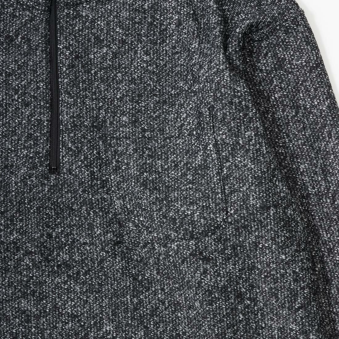 ENGINEERED GARMENTS 黒 ヘリンボーン生地 ENGINEERED GARMENTS (エンジニアドガーメンツ) PS097 ZIP MOCK NECK