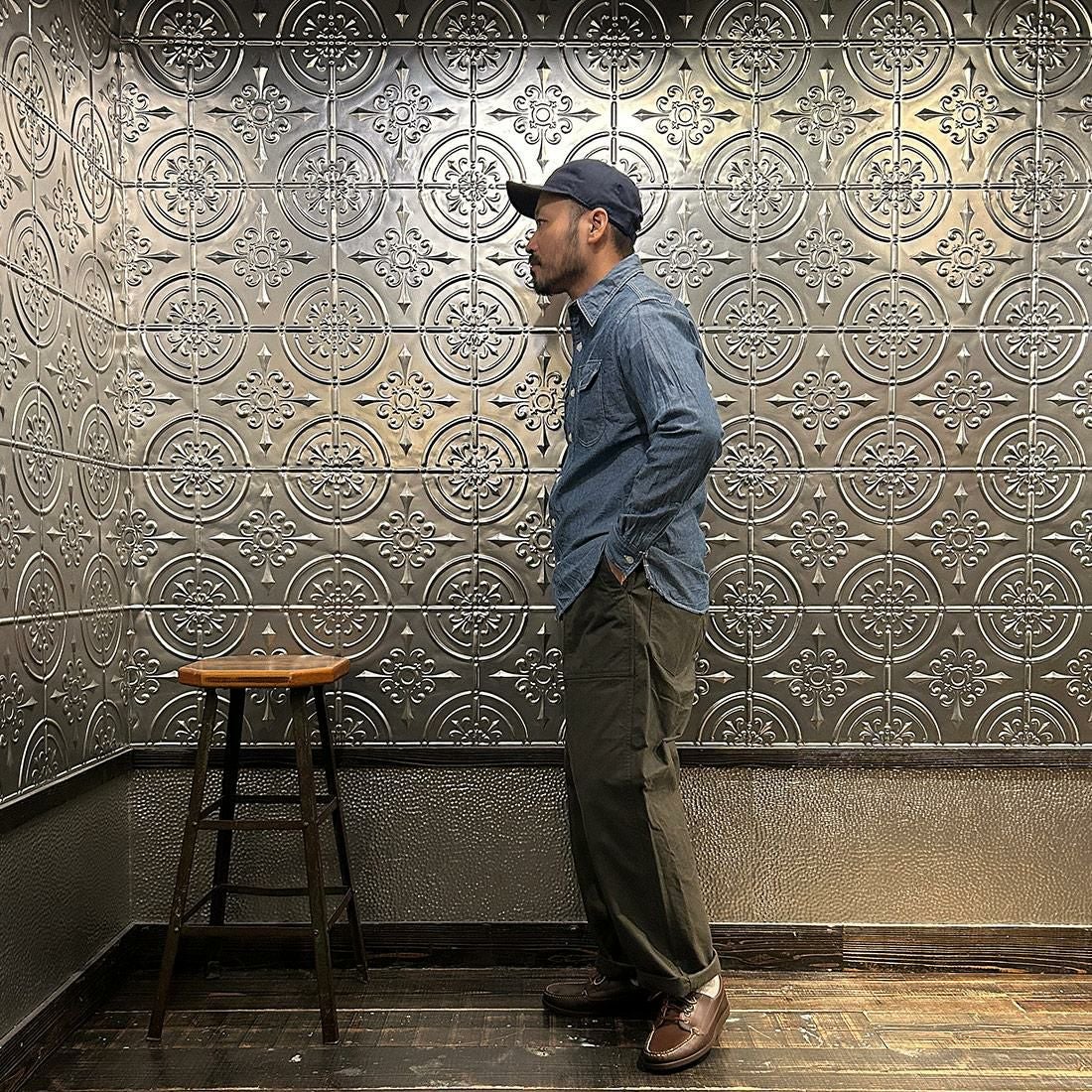 EMPIRE & SONS (エンパイアアンドサンズ) メンズ シャンブレーシャツ