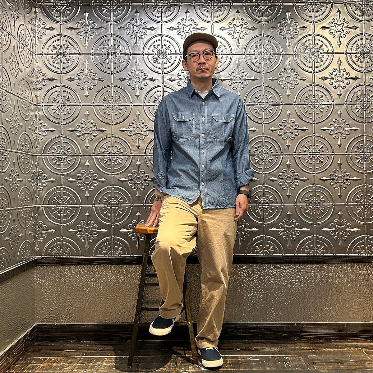 EMPIRE & SONS (エンパイアアンドサンズ) メンズ シャンブレーシャツ