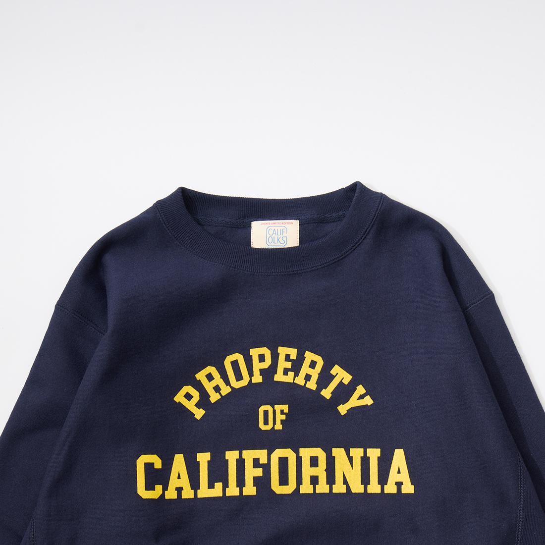 CALIFOLKS CHAMPION US企画U.S.NAVY CALIFOLKS (カリフォークス) プリント クルーネック スウェットシャツ