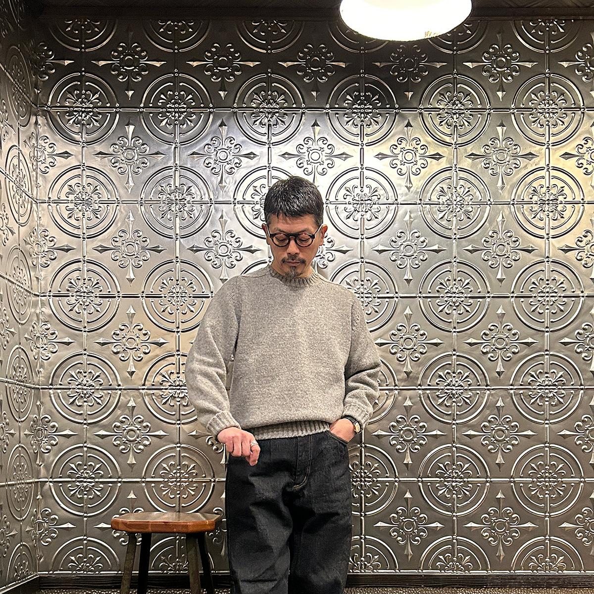 JAMIESON'S (ジャミーソンズ) サドルショルダー クルーネック ニット