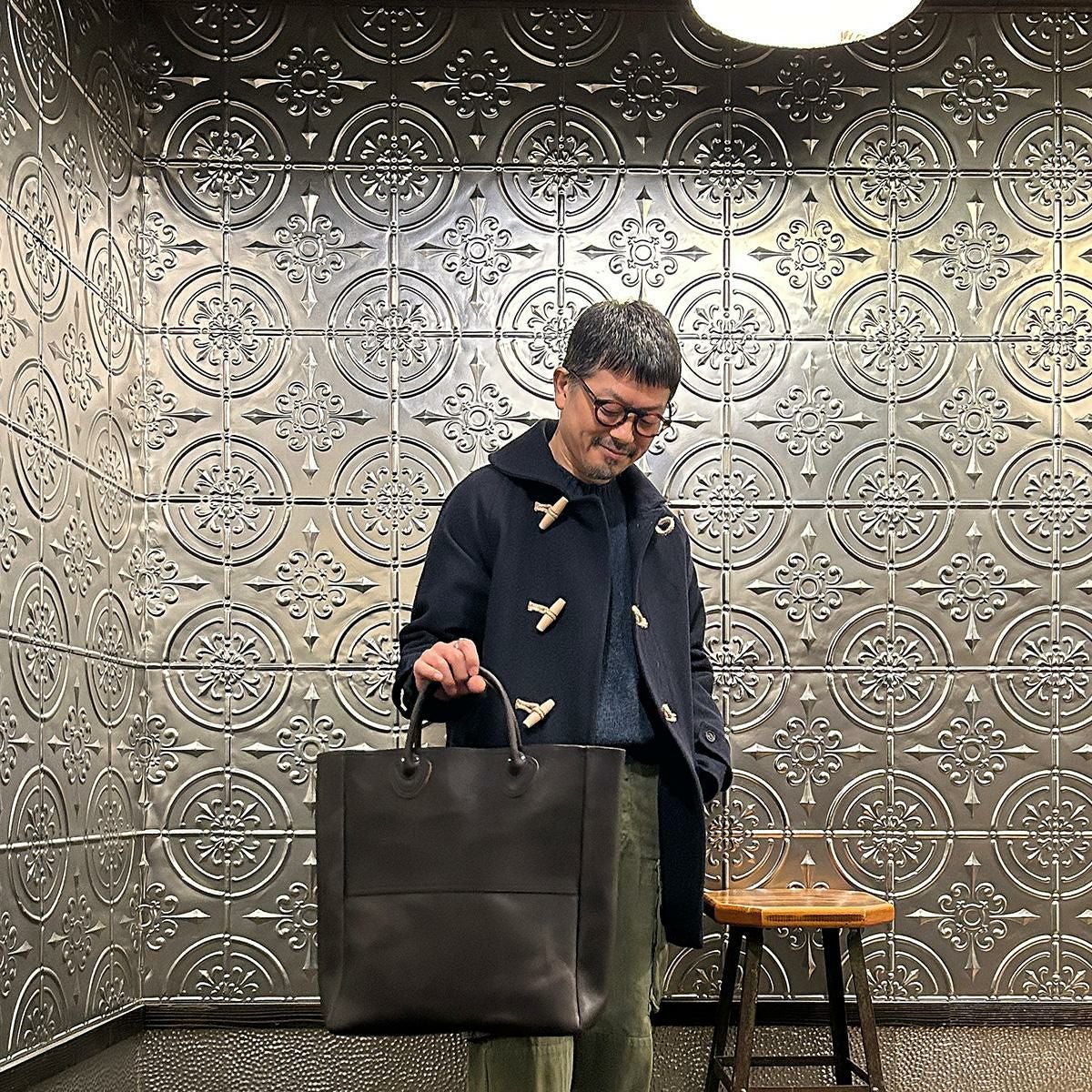 希少 Barkoutsiders Long Beach別注 トートバッグ 黒 Barkoutsiders (バークアウトサイダーズ) オールレザー トートバッグ