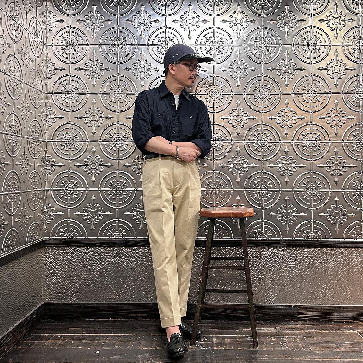 新品未使用 エンジニアードガーメンツ クローム　ワルシャワ ネイビー ENGINEERED GARMENTS (エンジニアドガーメンツ) SW022 WORK SHIRT