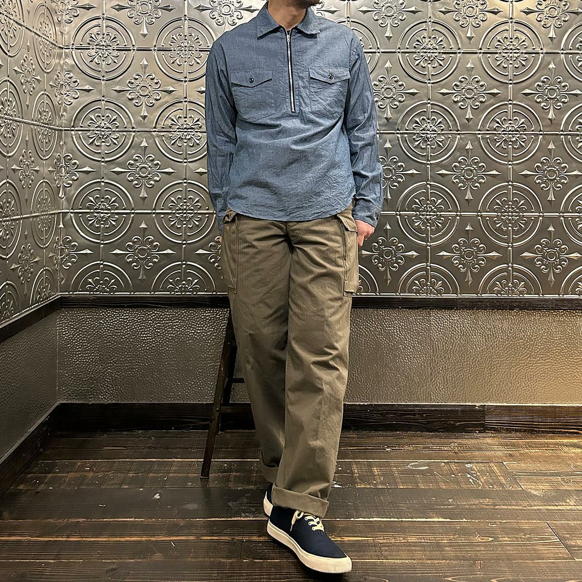 EMPIRE & SONS (エンパイアアンドサンズ) シャンブレー ハーフジップ