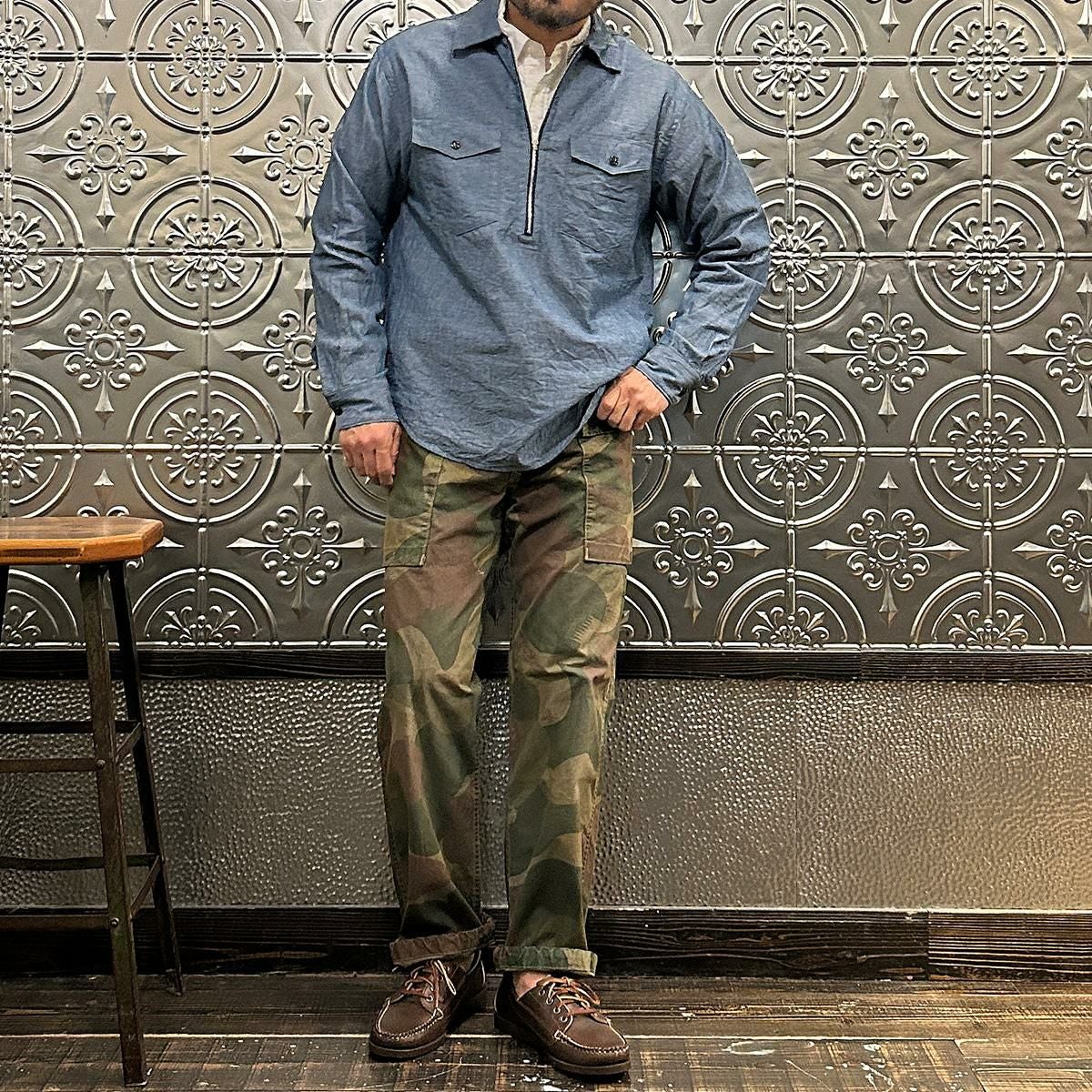 EMPIRE & SONS (エンパイアアンドサンズ) シャンブレー ハーフジップ