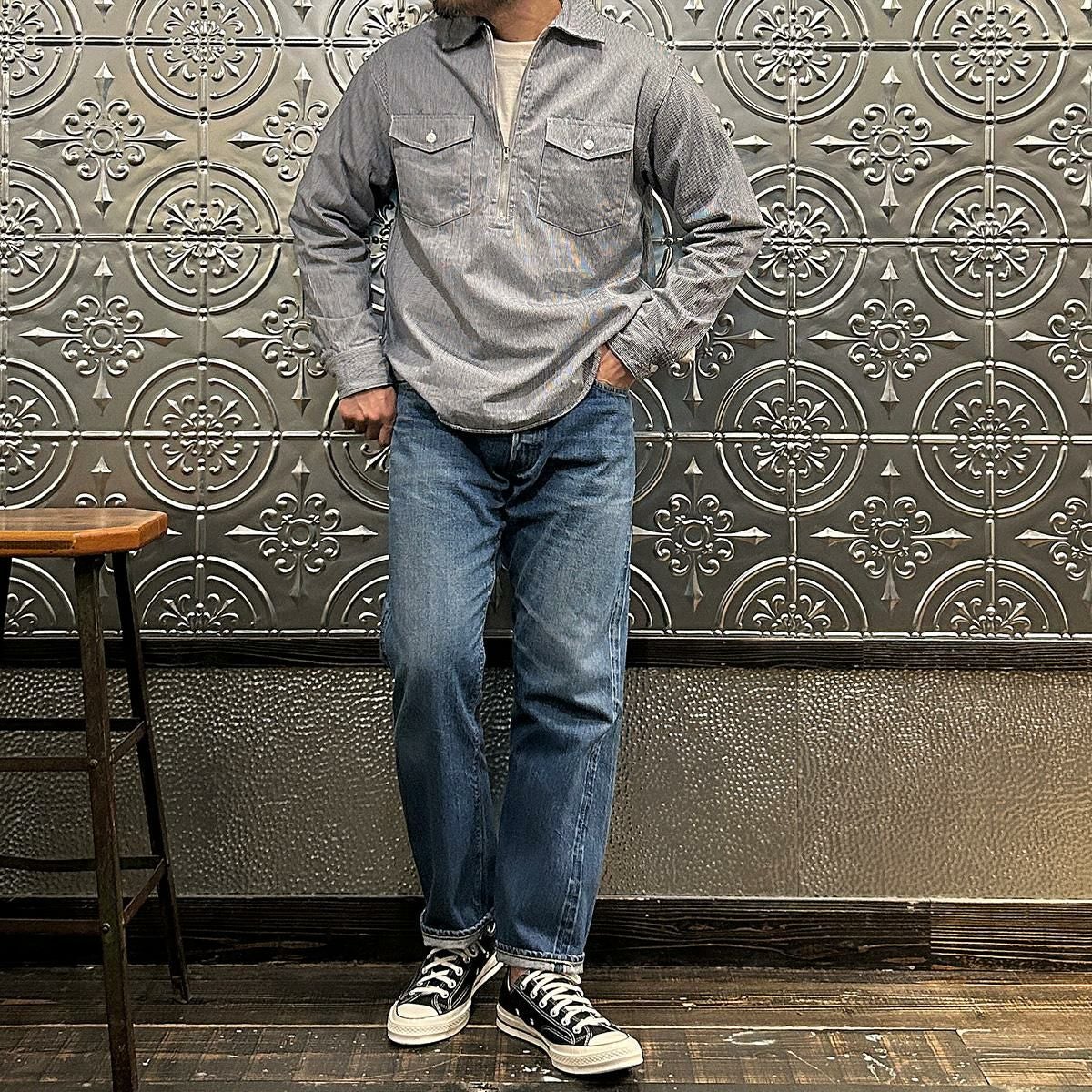 EMPIRE & SONS (エンパイアアンドサンズ) ヒッコリーストライプ ハーフ