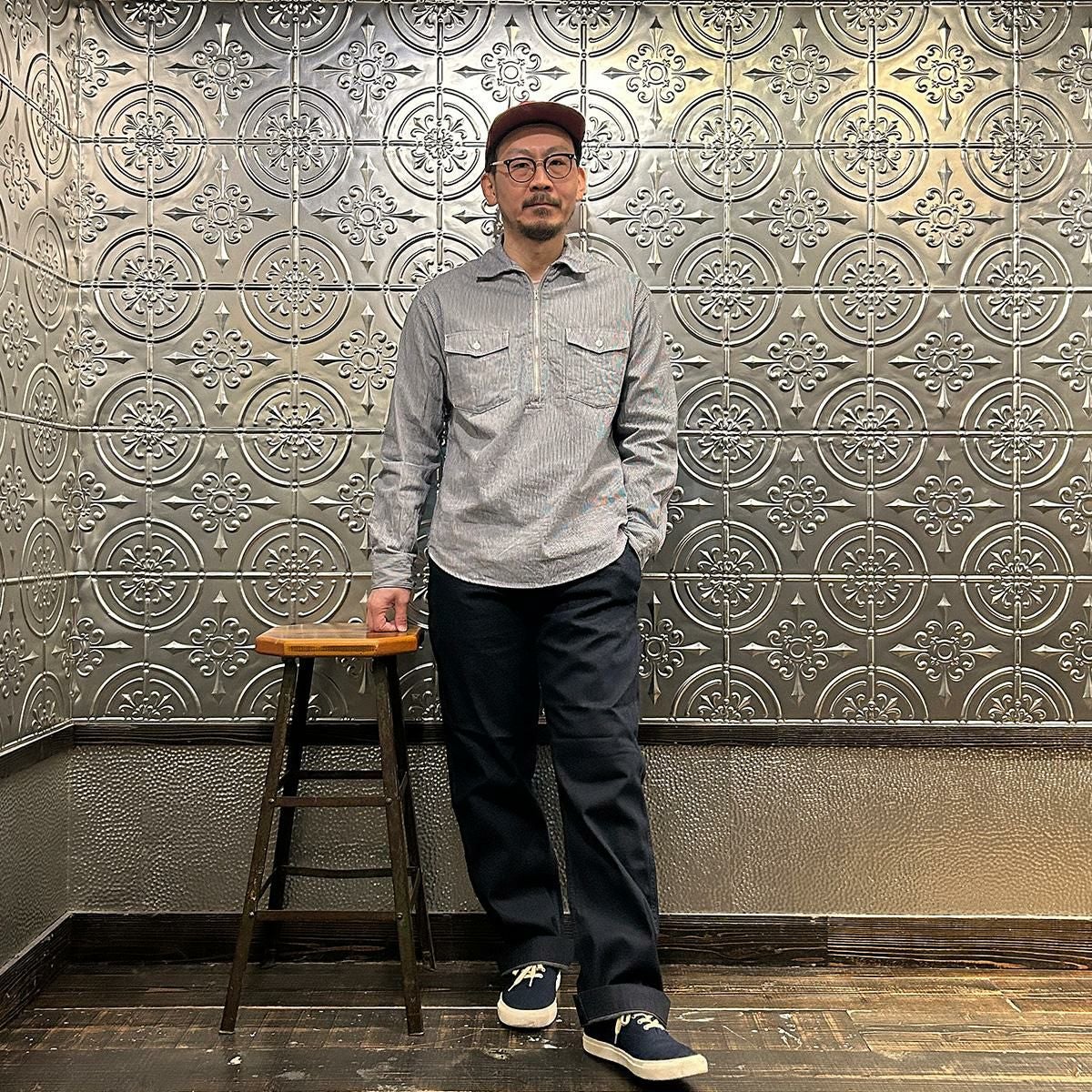 EMPIRE & SONS (エンパイアアンドサンズ) ヒッコリーストライプ ハーフ