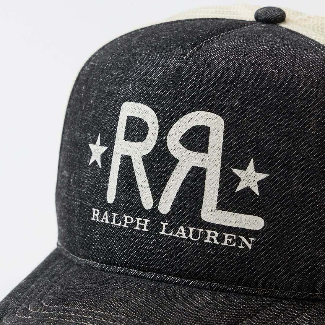 RRL ダブルアールエル ロゴ サティーン トラッカー キャップ 中古・古着通販】RRL (ダブルアールエル) Logo Patch Twill Trucker