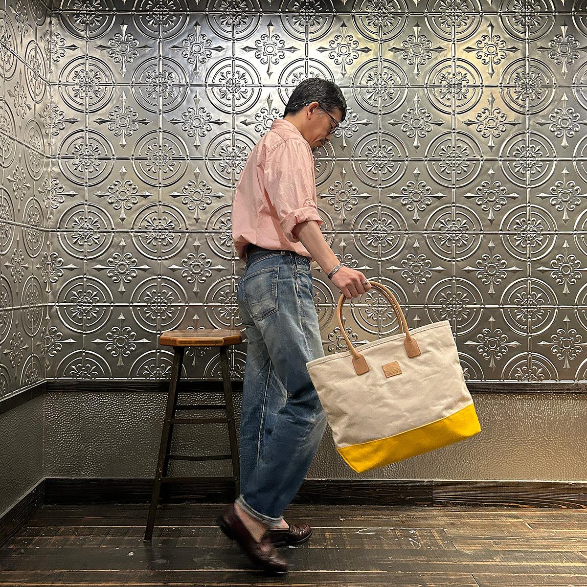 HERITAGE LEATHER (ヘリテイジレザー) CANVAS BOTTOM DAY TOTE