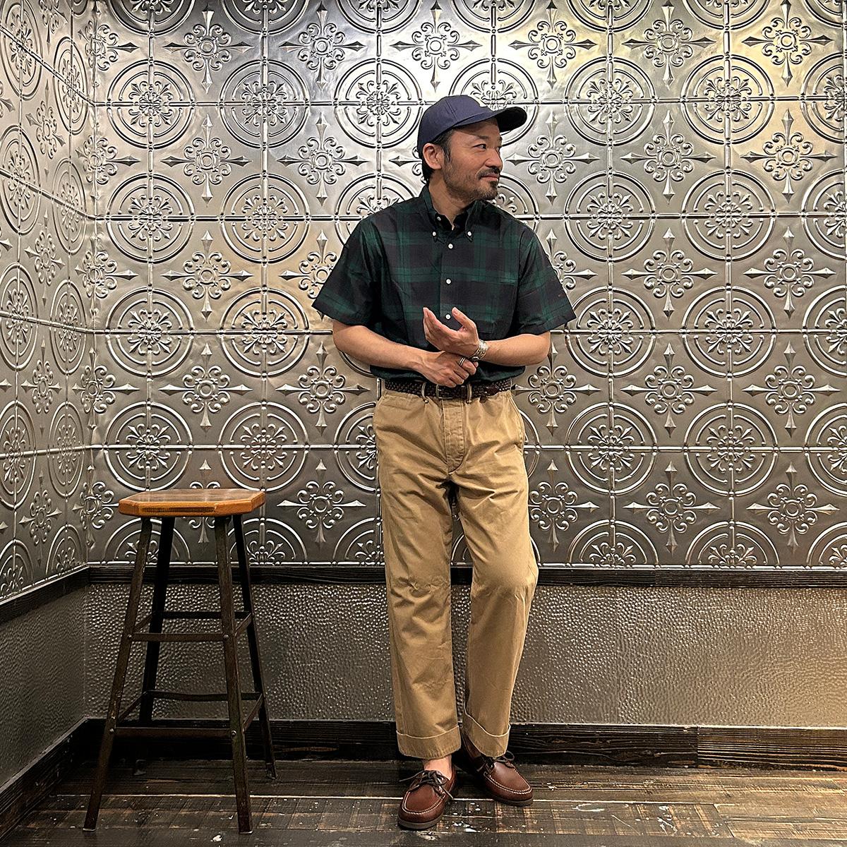 WORKERS (ワーカーズ) 半袖 ボタンダウンシャツ インディアマドラス